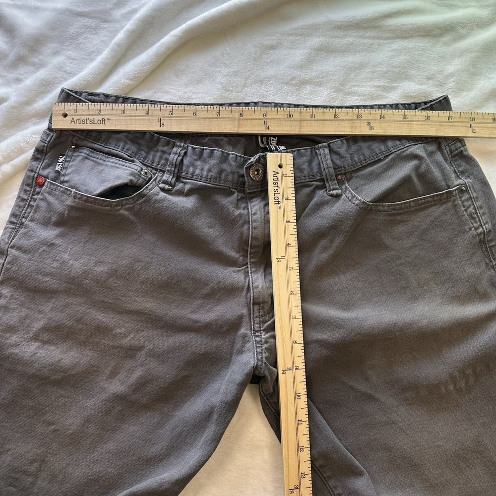 Zoo York Jeans Men's 36x29 Gray Straight Leg Stretch - Picture 5 of 8